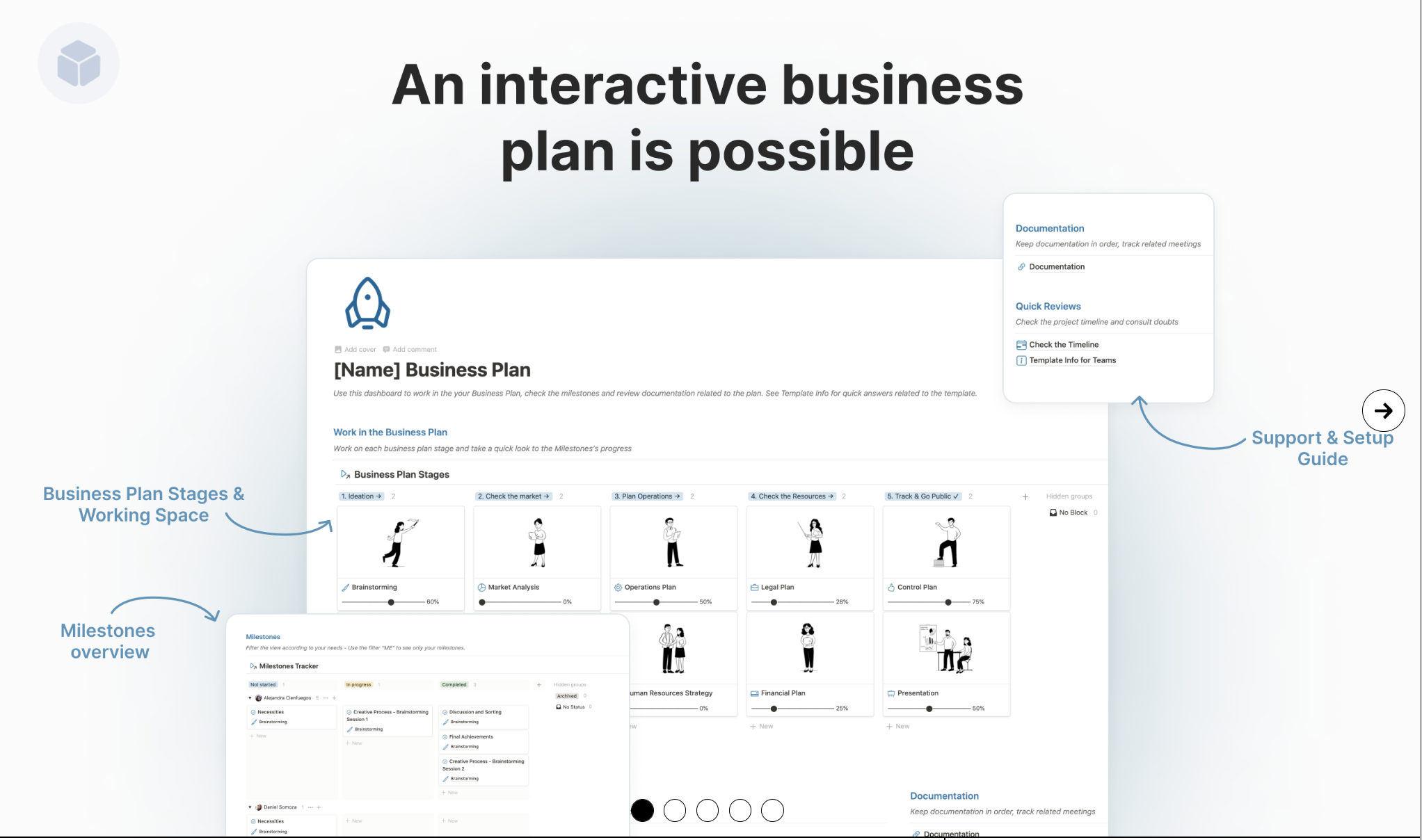Notion Business Plan Workspace Screenshot