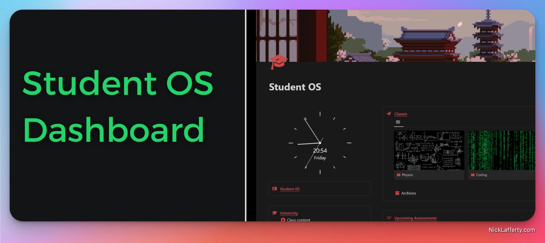 Student OS Dashboard Screenshot