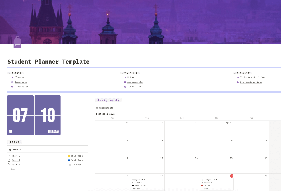 Modern & Aesthetic Student Template Screenshot